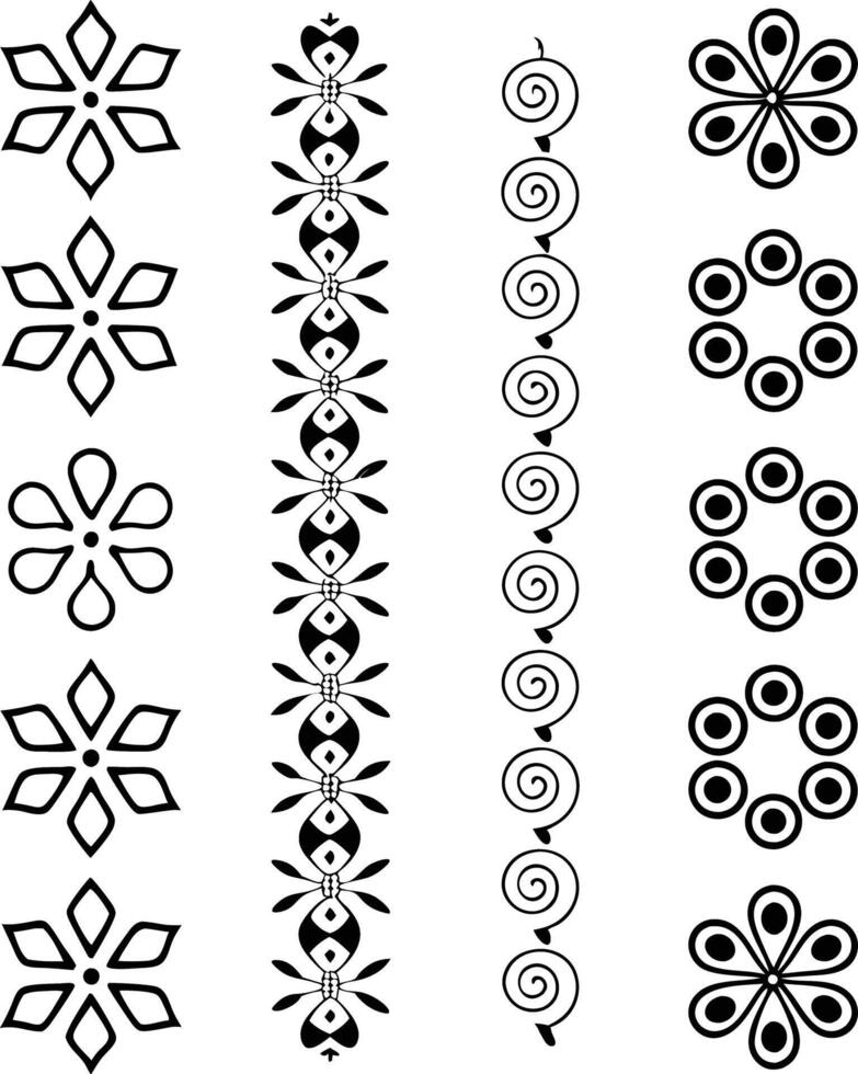 Elegant Monochrome Geometric Designs Collection vector