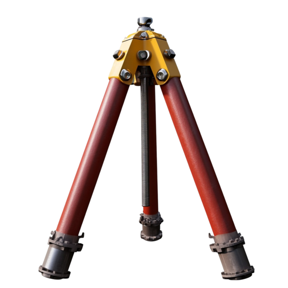 Tripod with Red and Yellow Pole png