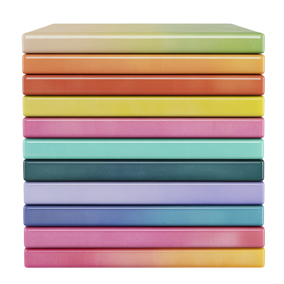 Stack of Colorful Books png