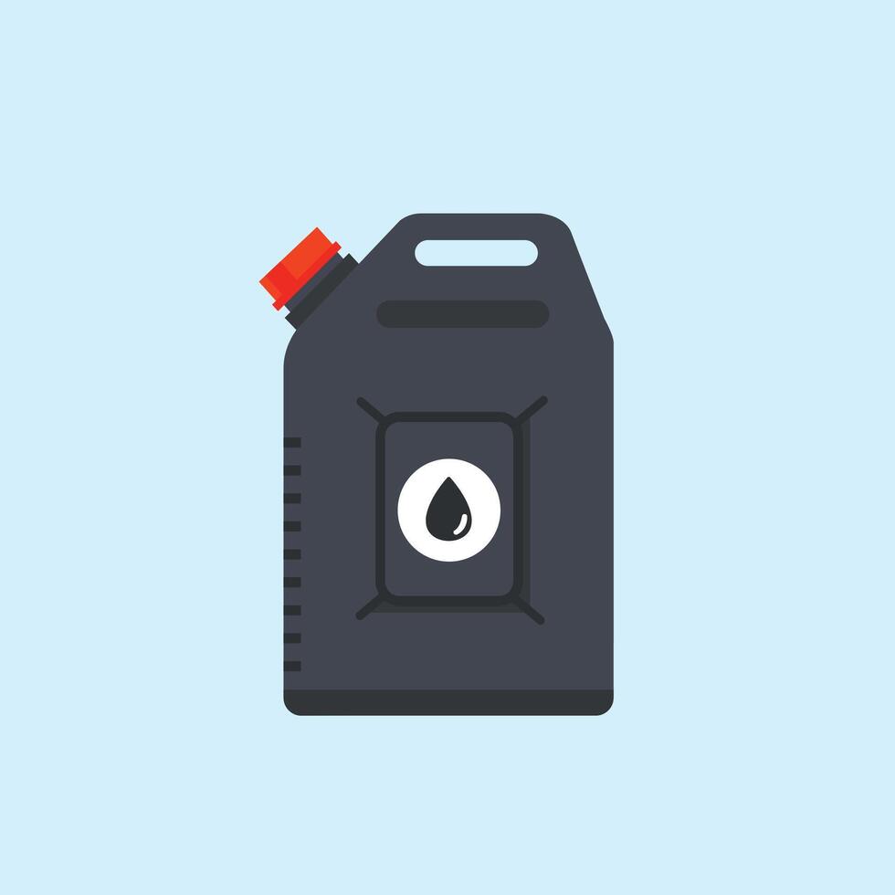 black jerry can icon tank box, oil and oil container, fuel logo illustration vector