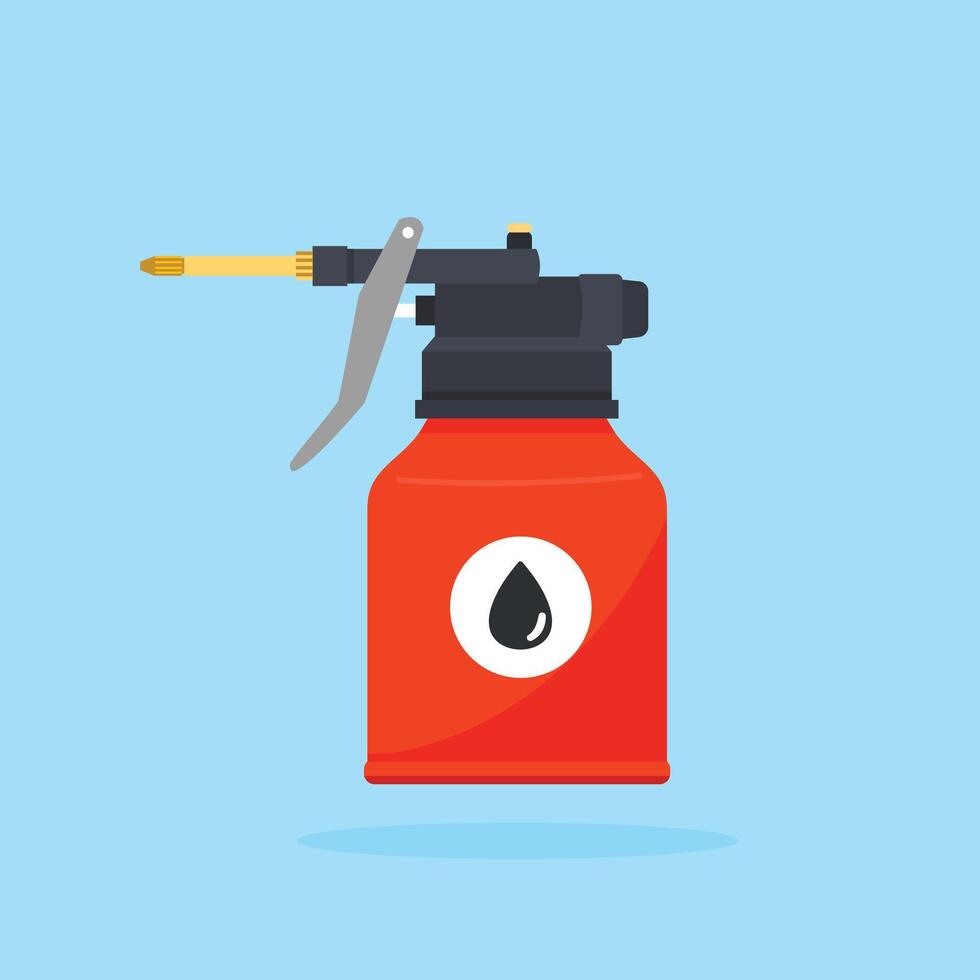 Oiler Icon. Cartoon illustration of lubricant and oil spray for web isolated vector