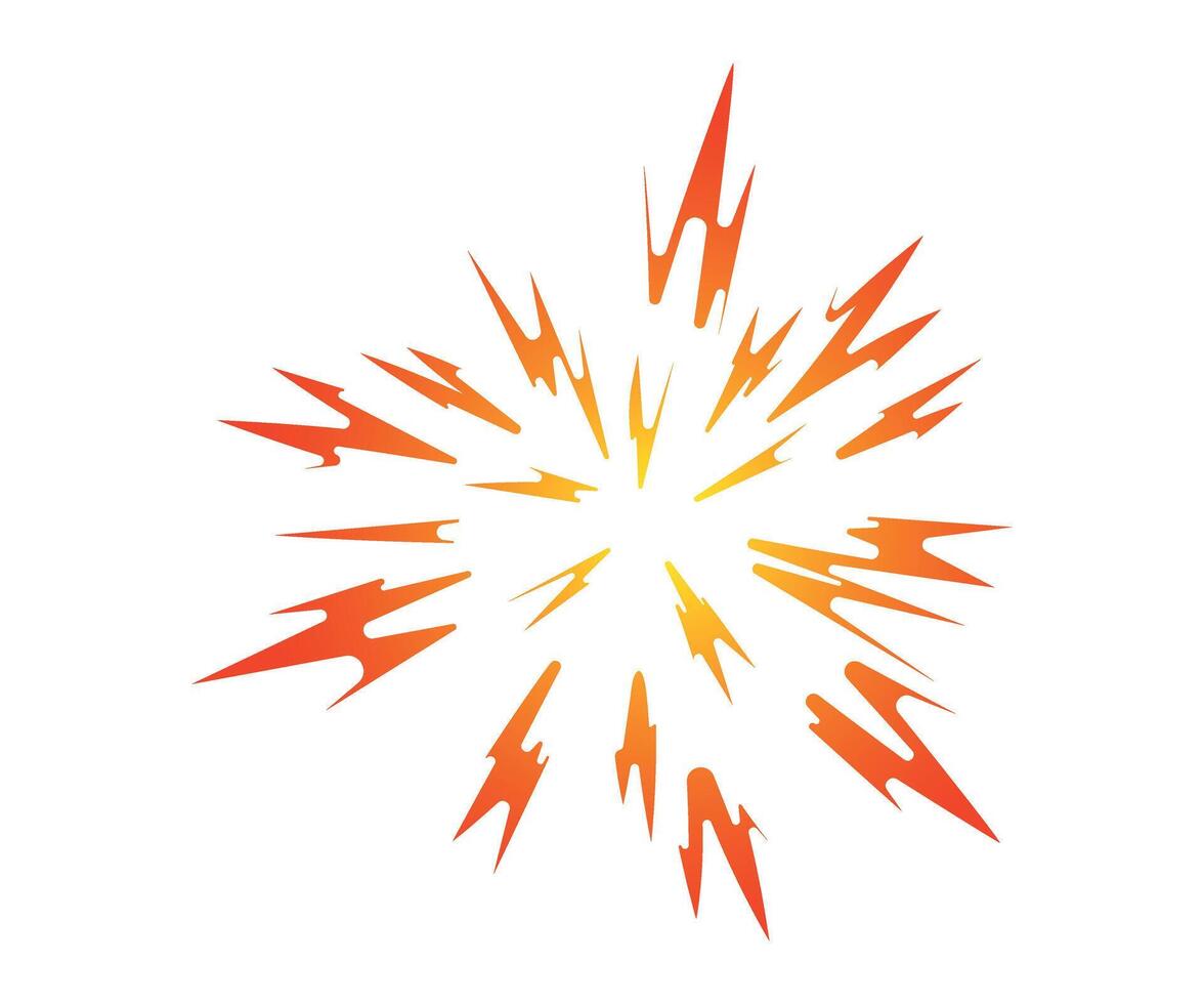 Colorful Starburst. Bomb gradient blast . Big explosion. Abstract comic book explosion flash. Flash beam explosion flash glow Anime graphic illustration. vector
