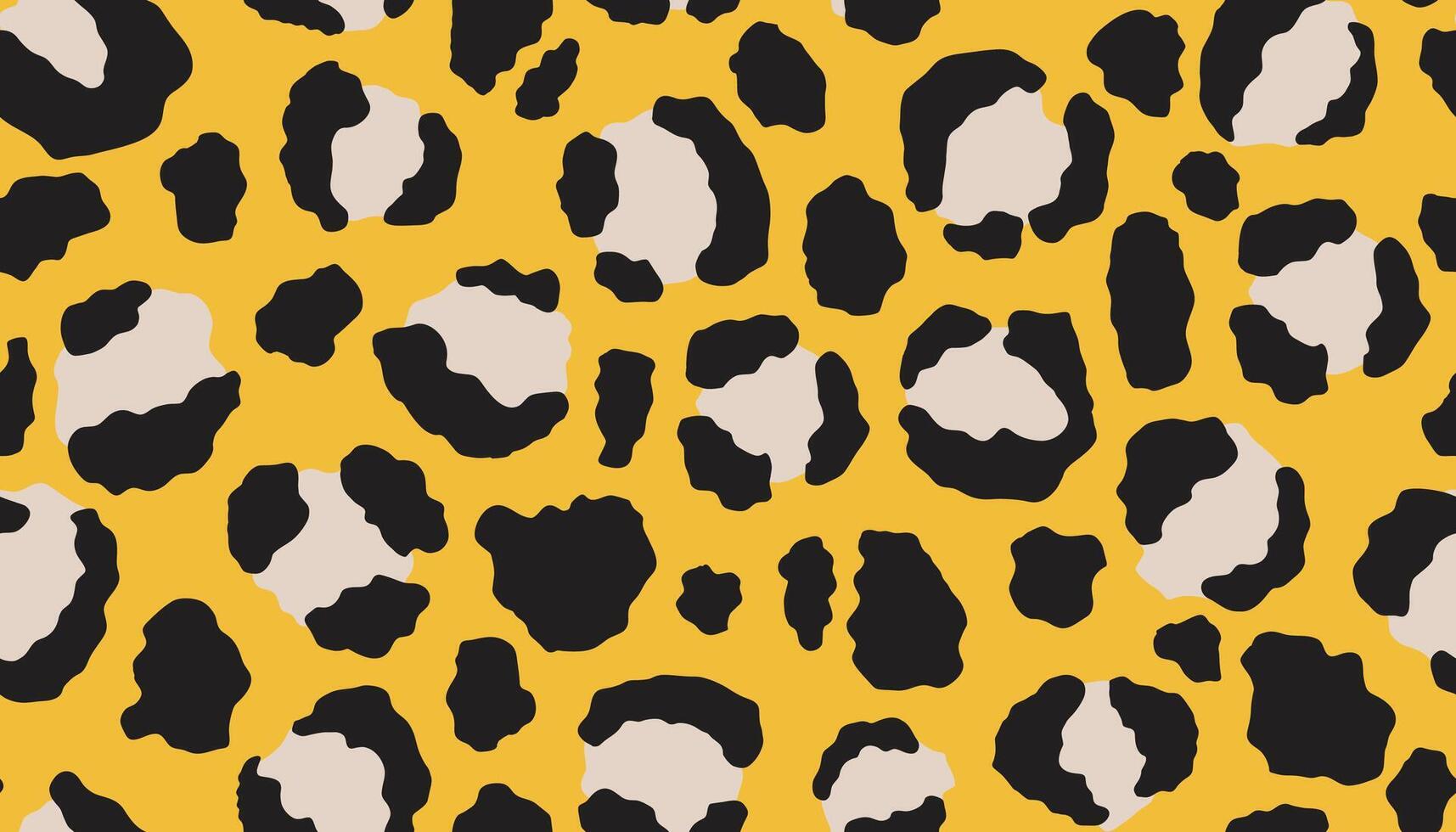 Leopard stains seamless pattern. Wild big cat spots background. vector