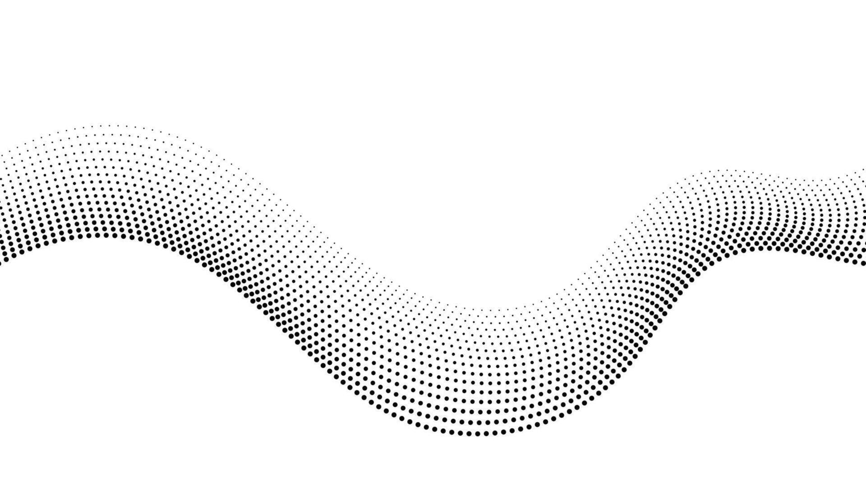 Abstract dotted wave, flow background. Spots pop art background. Halftone design element, card. vector