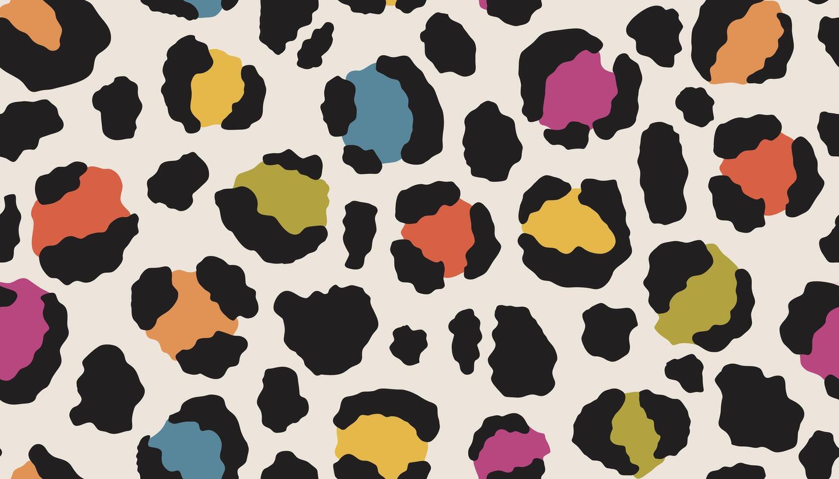 Leopard stains background. Seamless pattern with spots of wild big cat. vector
