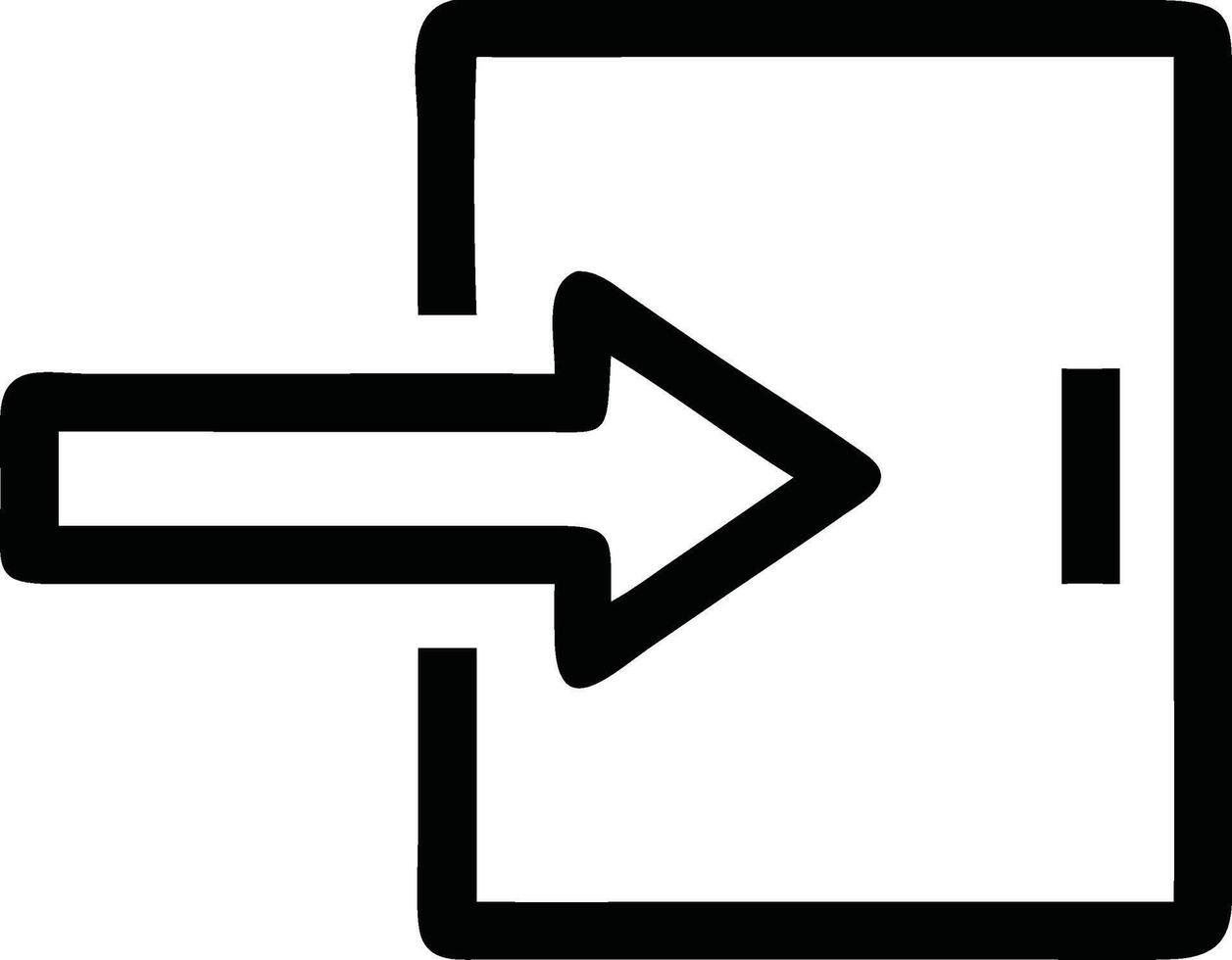 Login Button Icon Arrow Right Entrance Sign In Access Input vector