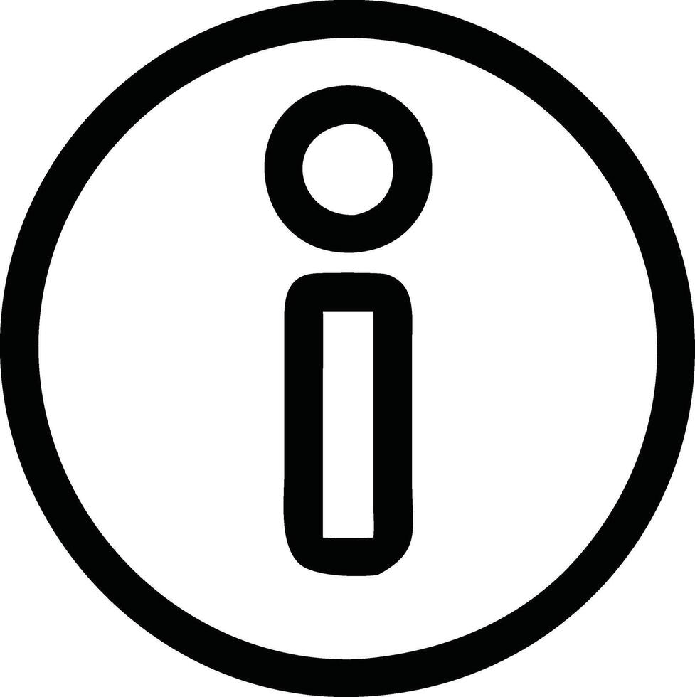 Circular Information Icon Graphic Design Element for Website User Interface vector