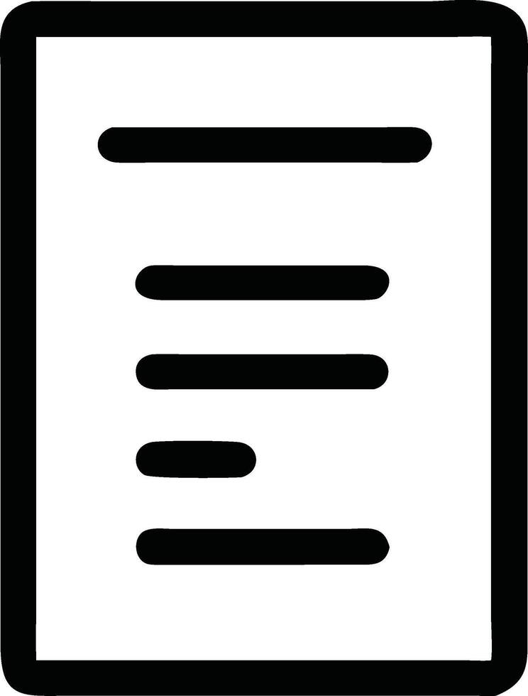 Simple Document Icon Graphic Design Element for User Interface vector