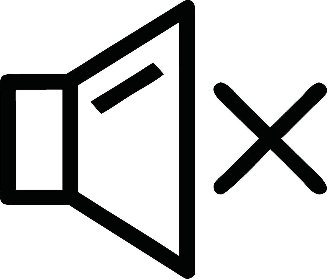 Mute sound icon graphic design element for digital interface user experience vector