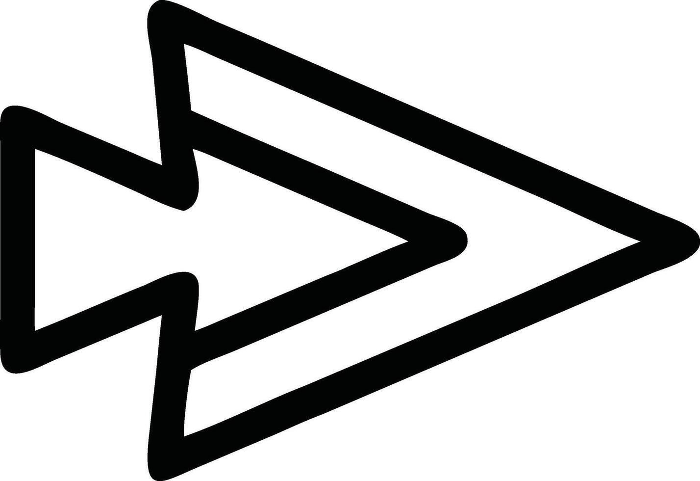 Forward icon on white background vector