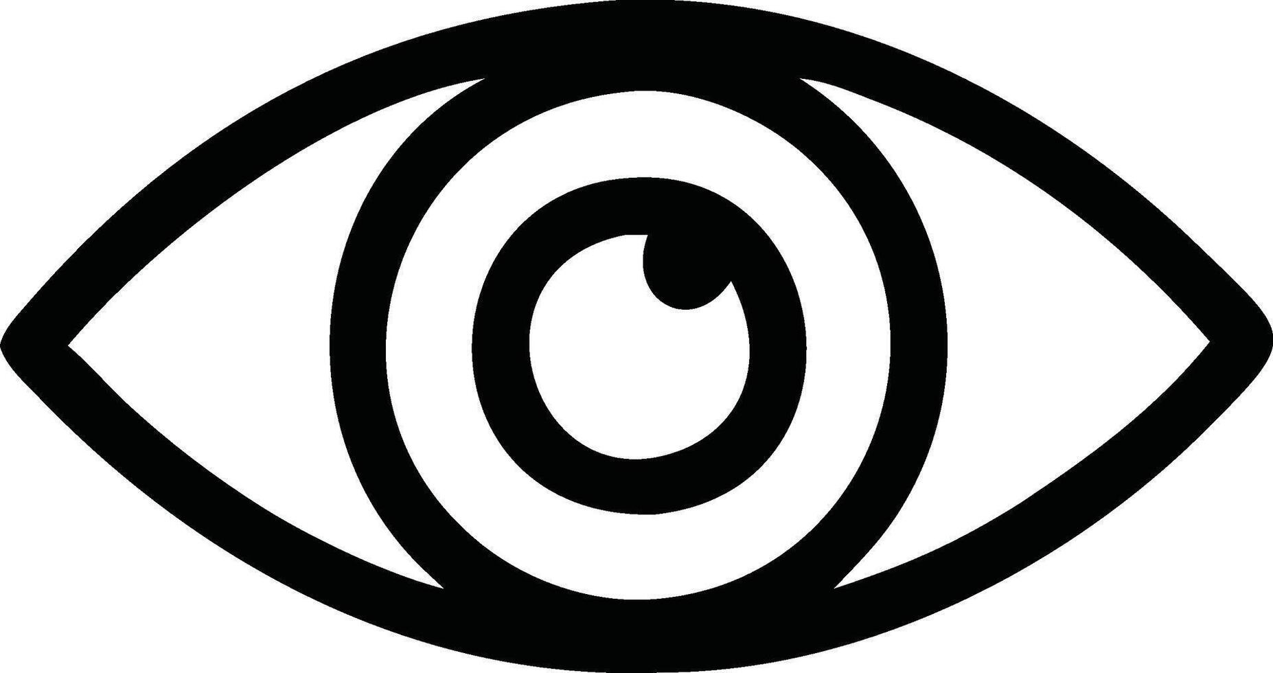 Eye icon on white background vector