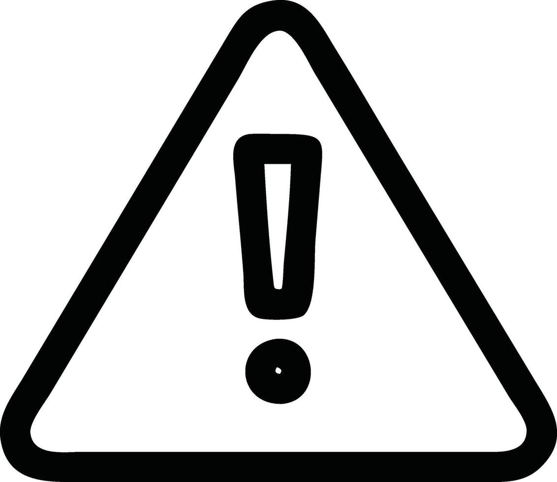 Warning icon on white background vector