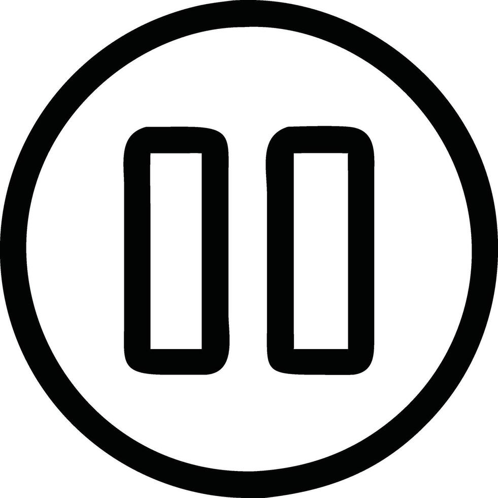 pause icon on white background vector