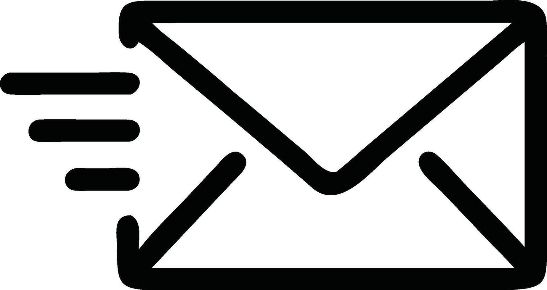 Email icon on white background vector