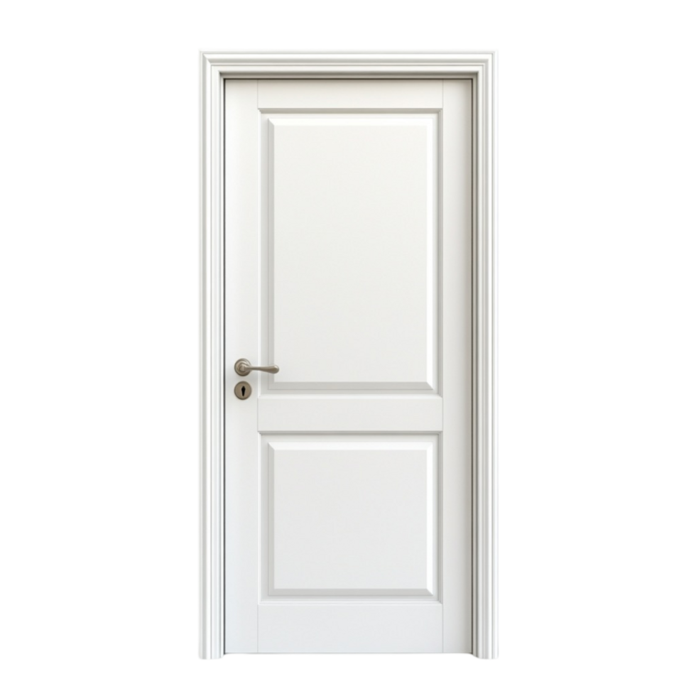 White Panel Door with Frame png