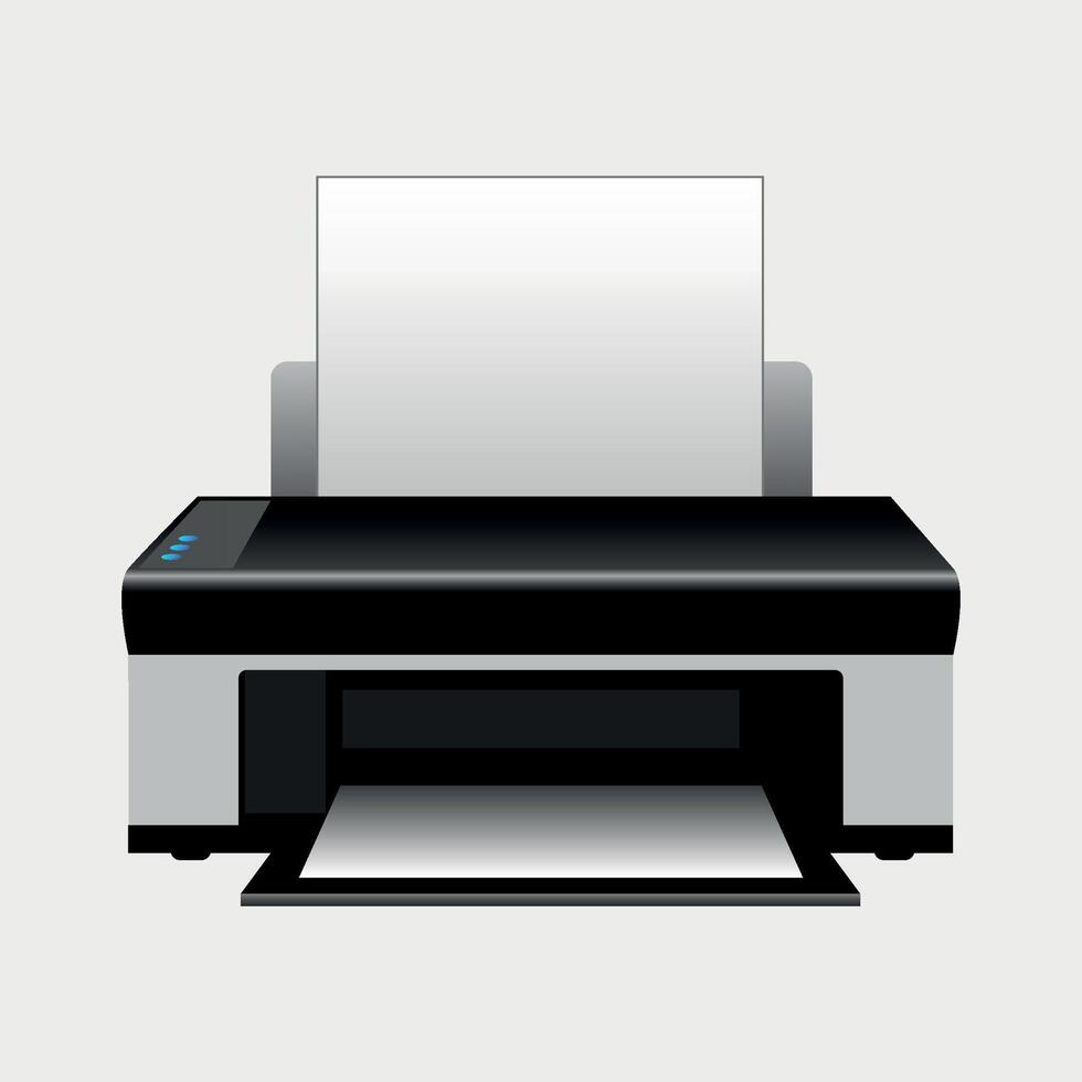 inkjet printer icon on white background vector