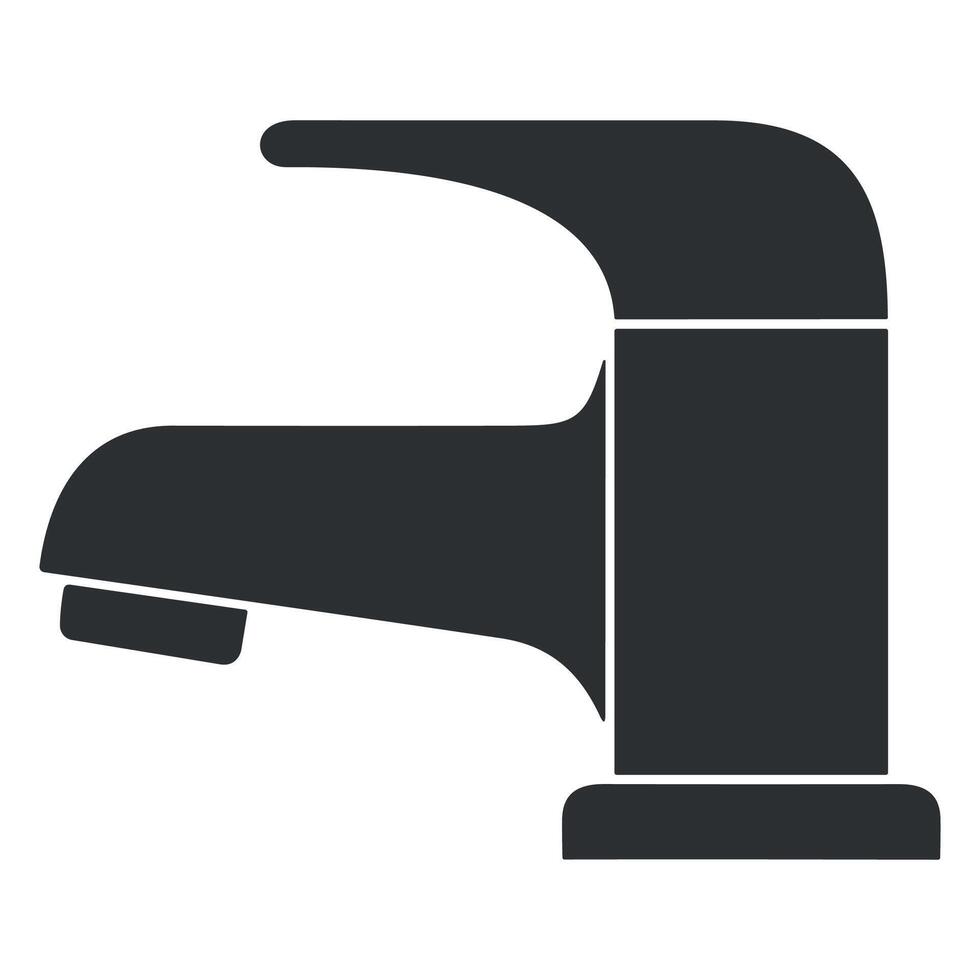 black water tap icon isolated on white background vector