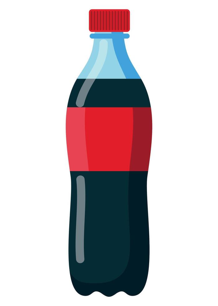 colored icon of plastic soda bottle on white background vector