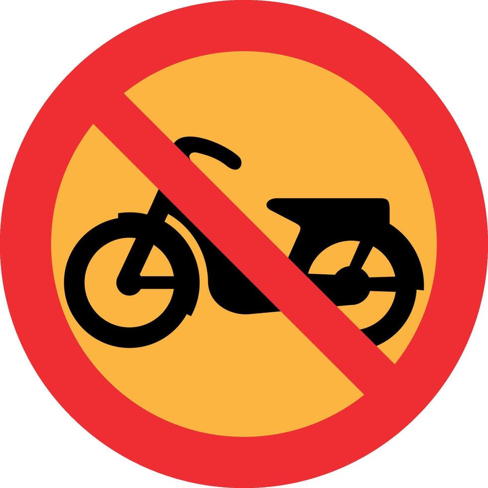Round sign no scooter allowed on white background vector