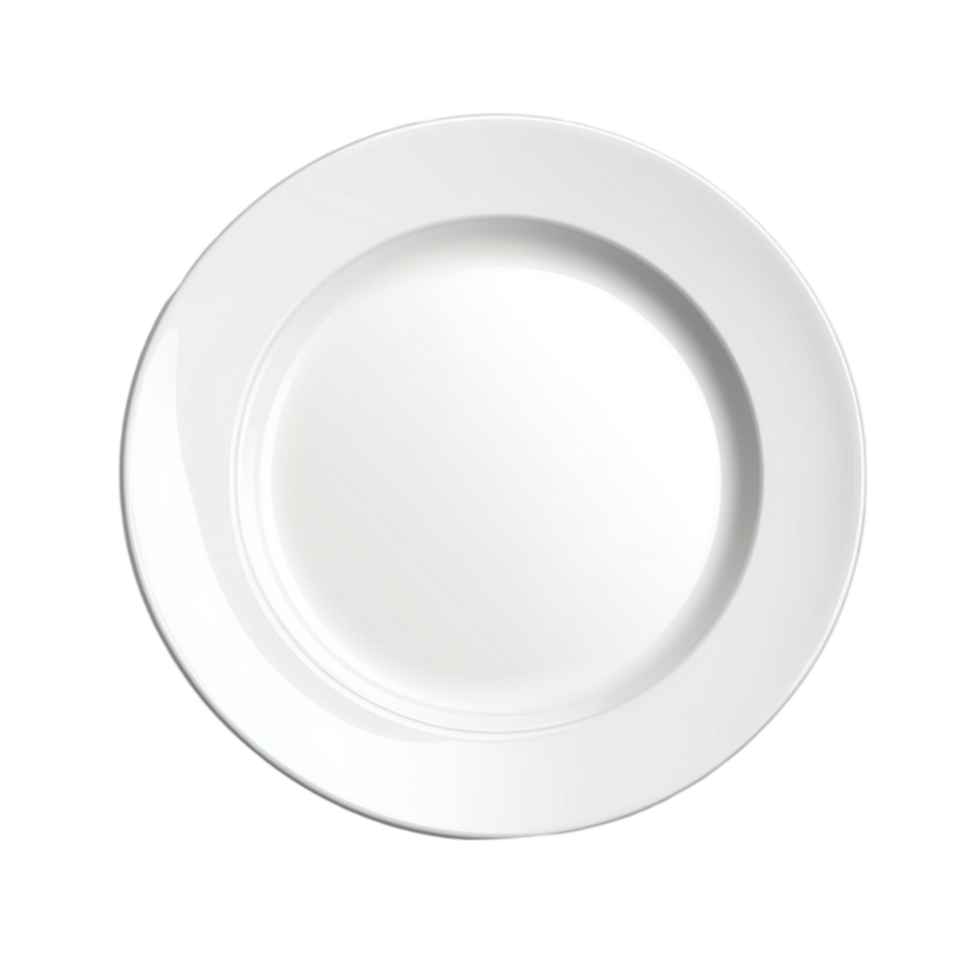 Empty White Dish with Transparent Background png