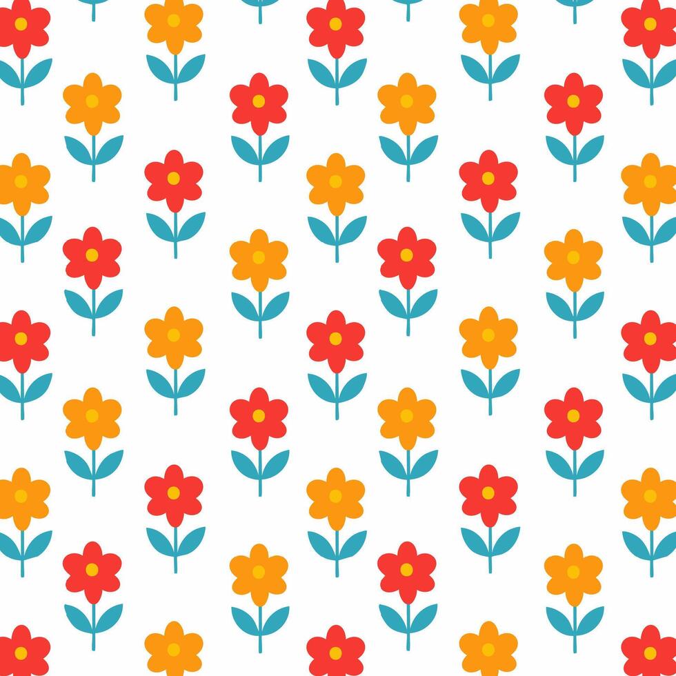 Flowers on white background vector