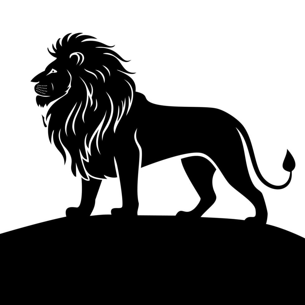 Lion silhouette illustration design vector