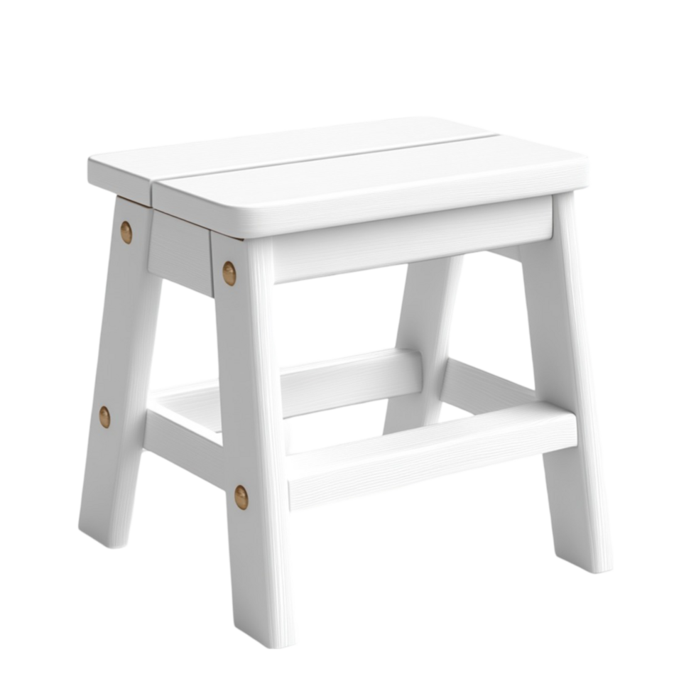 Sturdy White Step Stool png