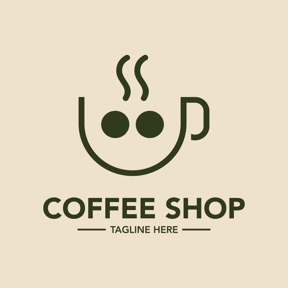 Coffee shop logo template vector