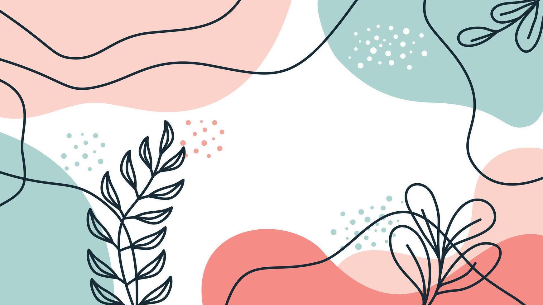 Hand drawn floral seamless pattern abctract background colorful vector