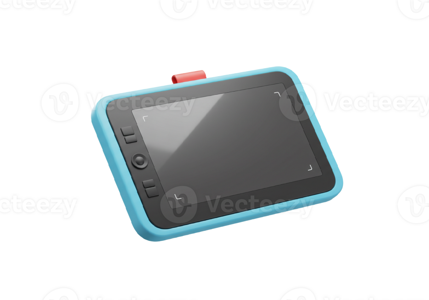 3d digital blue tablet png