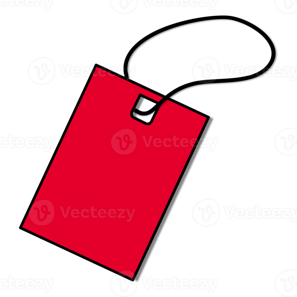 Red tag is empty png