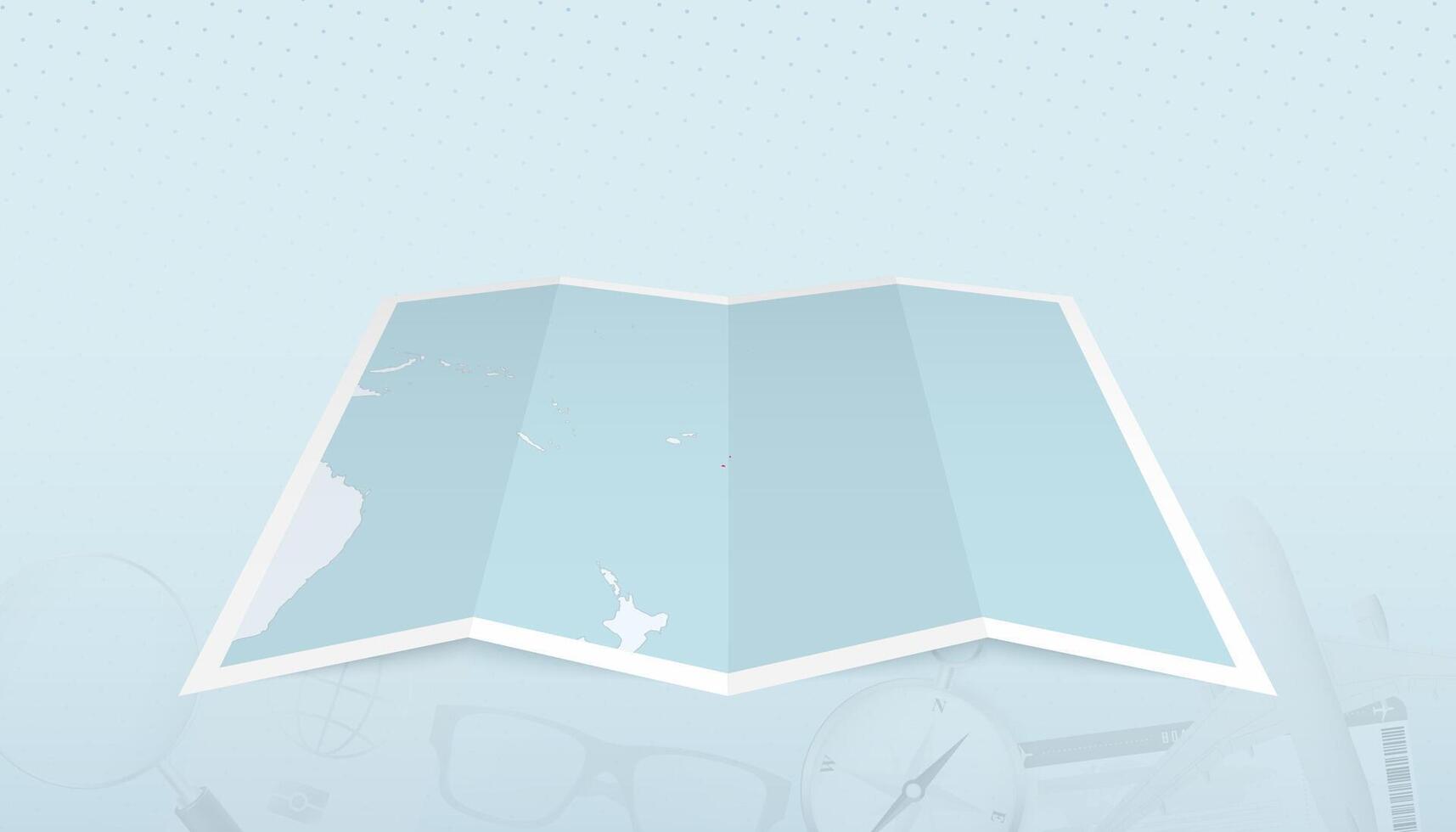 Map of Tonga with the flag of Tonga in the contour of the map on a trip abstract backdrop. vector