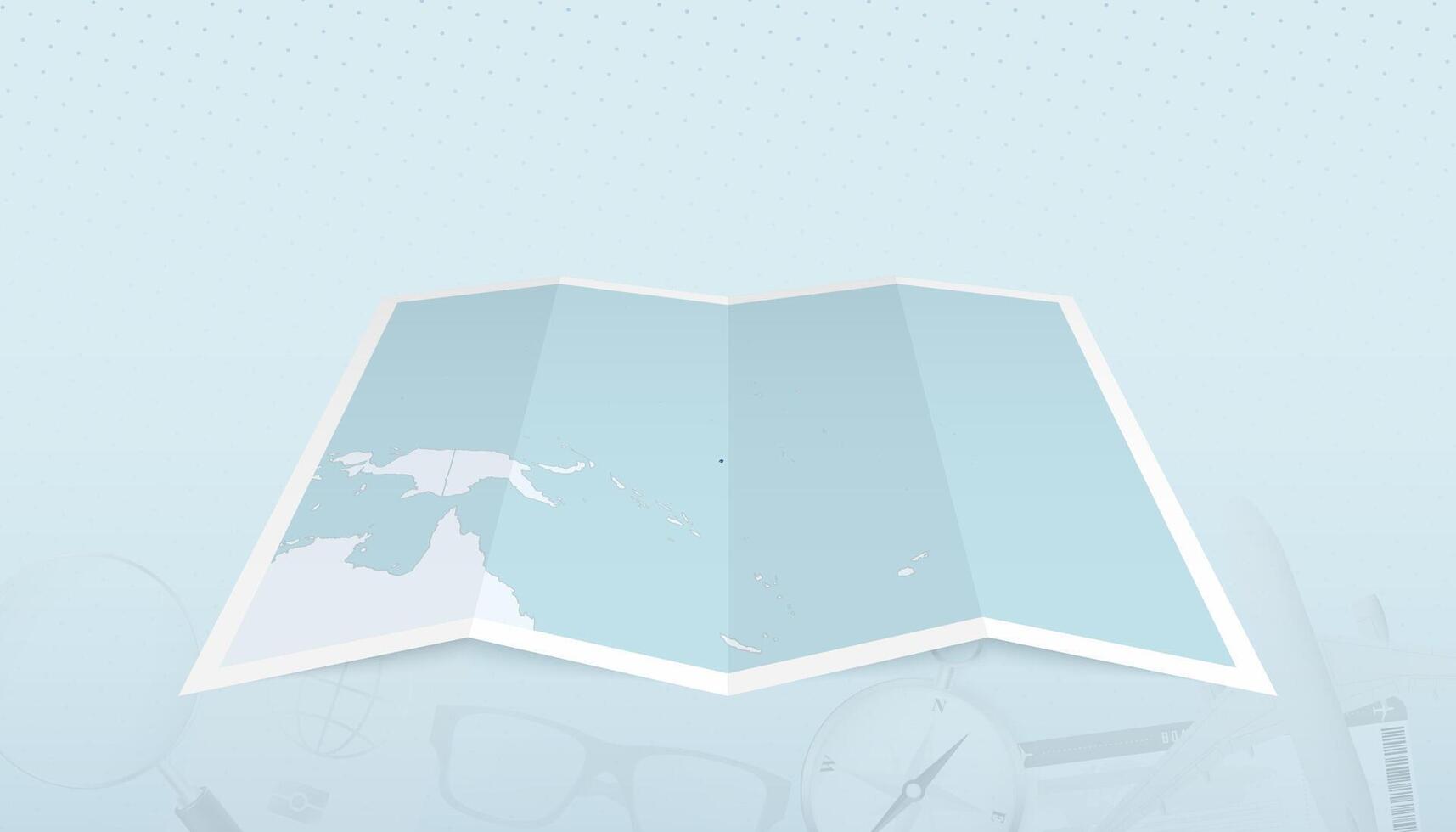 Map of Nauru with the flag of Nauru in the contour of the map on a trip abstract backdrop. vector