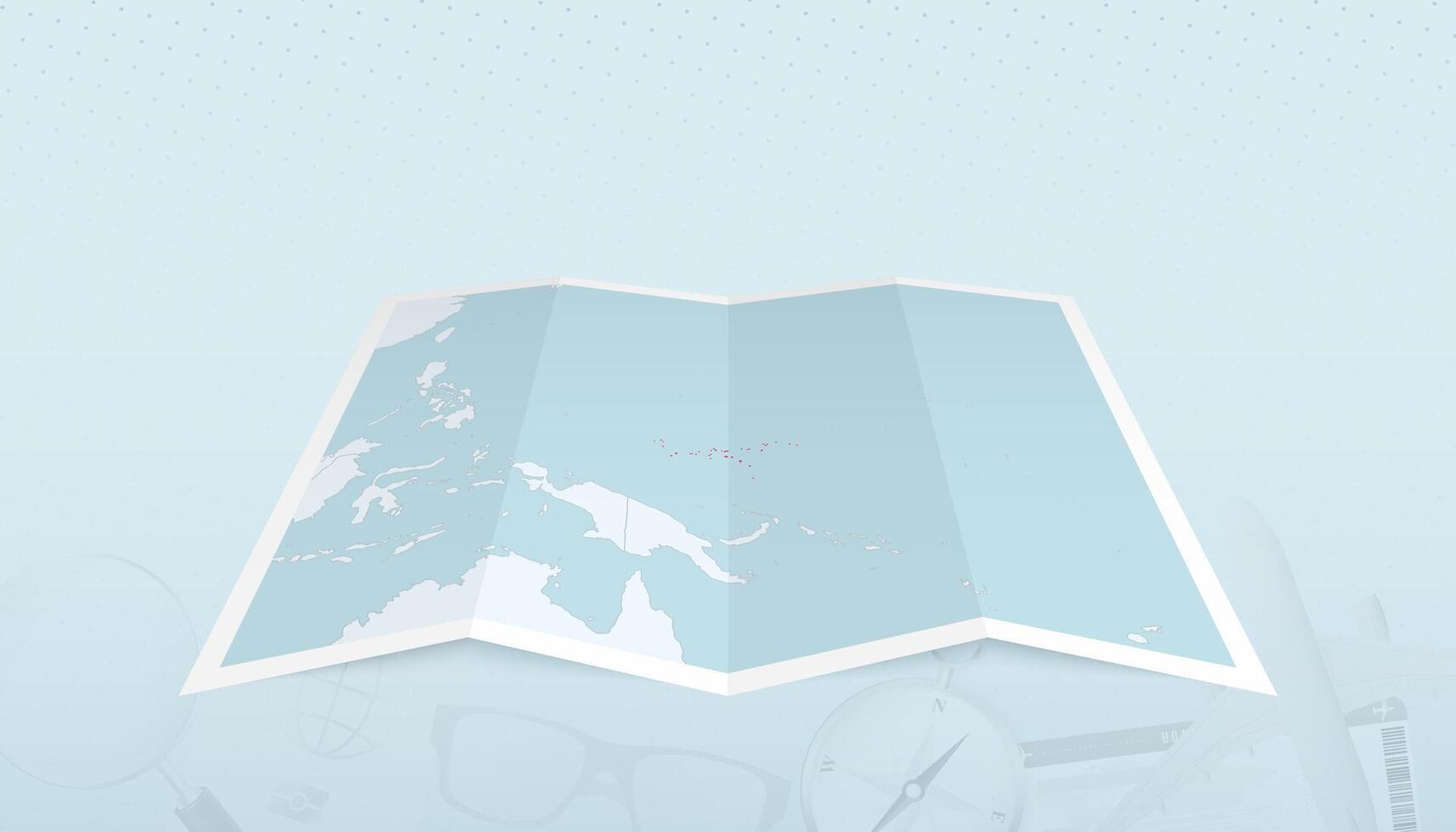 Map of Micronesia with the flag of Micronesia in the contour of the map on a trip abstract backdrop. vector
