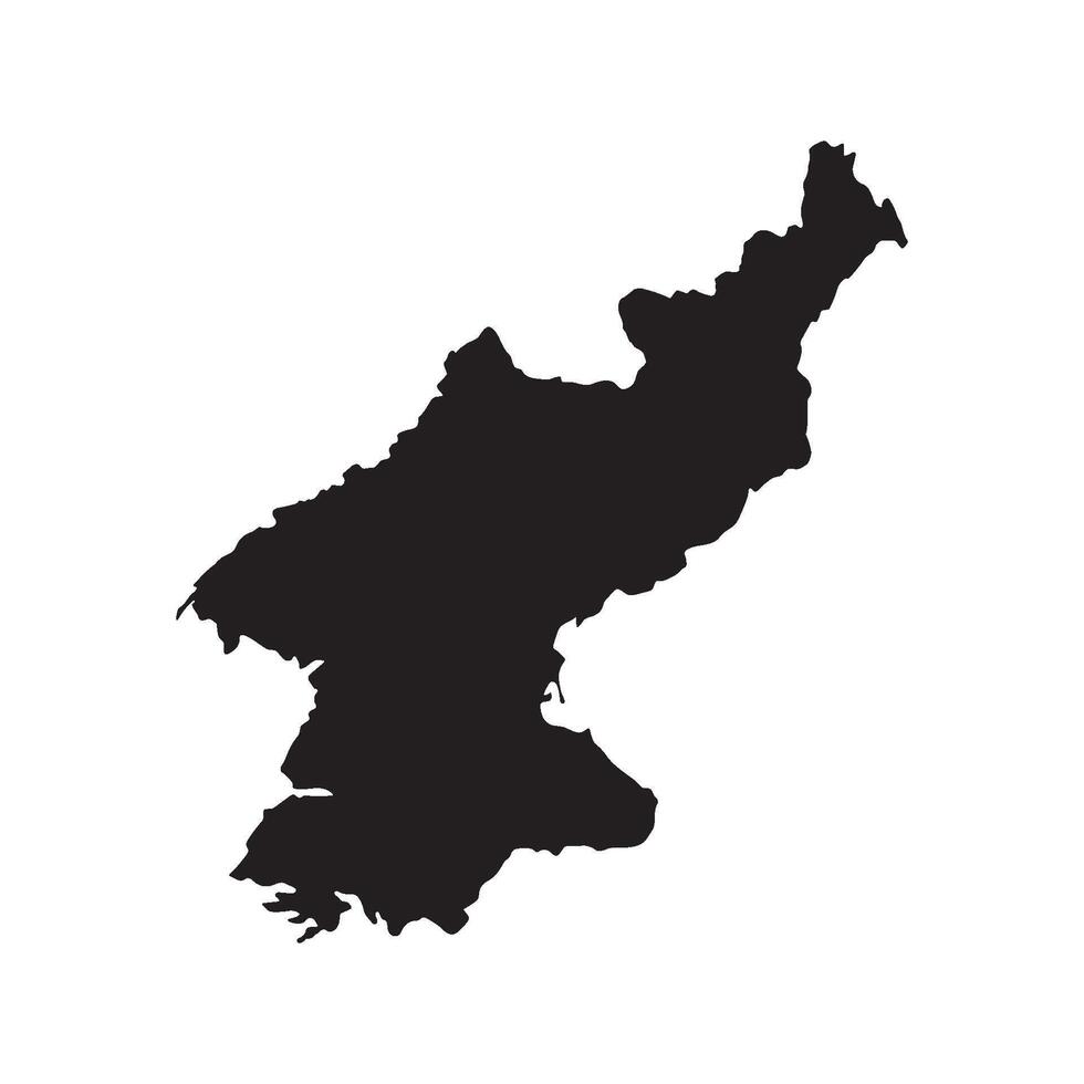 North Korea Map Icon Element vector