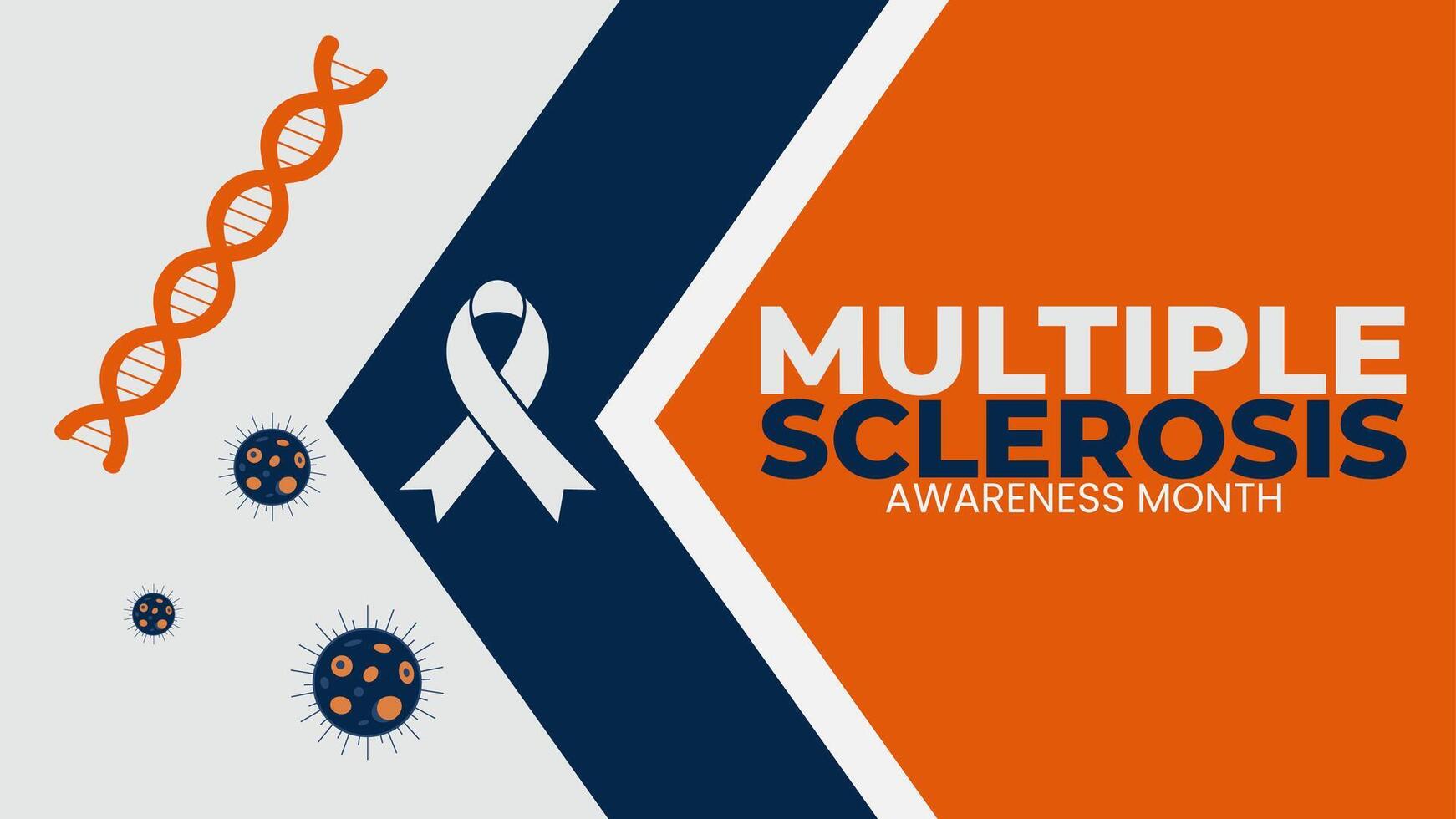 Multiple Sclerosis Awareness Month Educate, Advocate, Empower vector