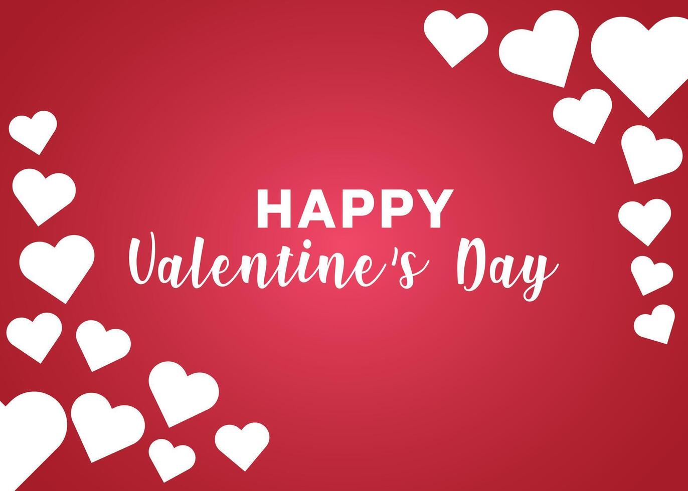 Happy Valentine day banner template background illustration vector
