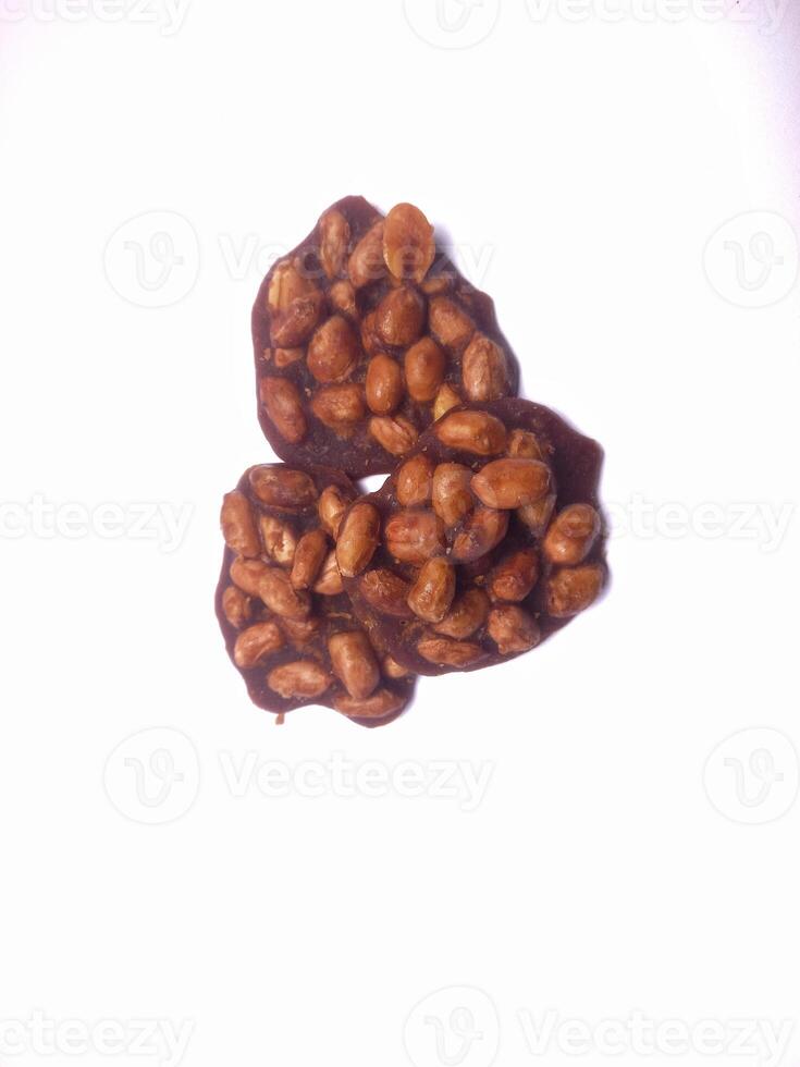Traditional Indonesian cake made from brown sugar and nuts photo