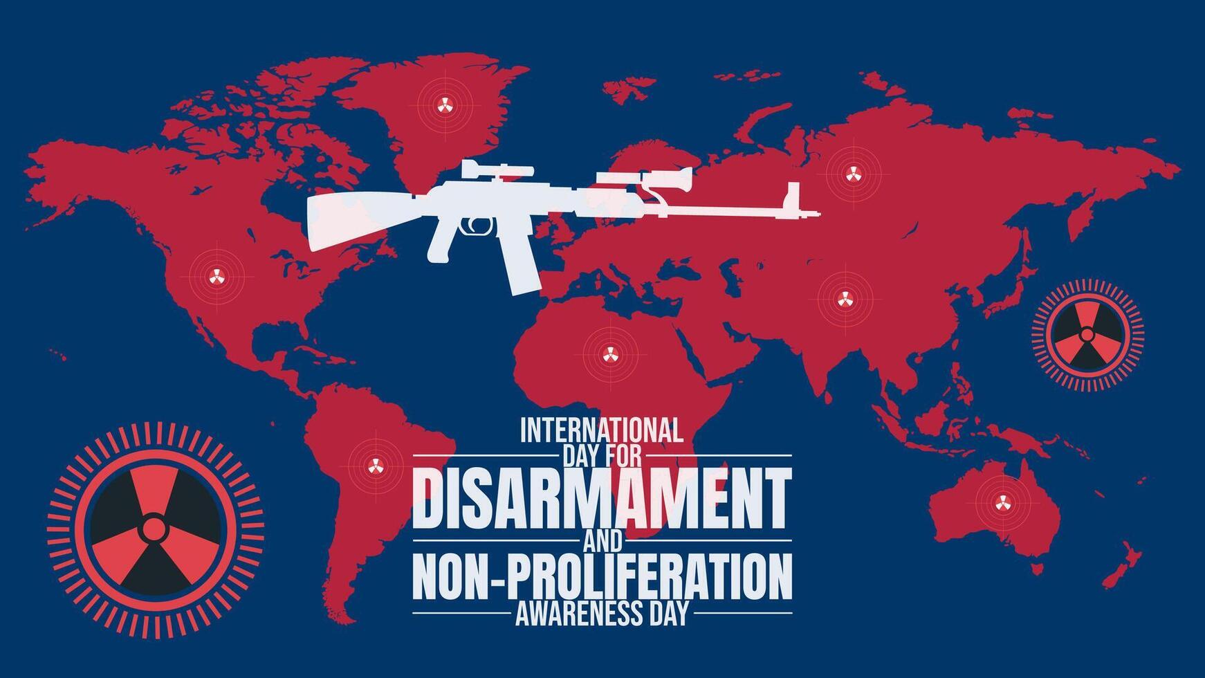 A Safer World Disarmament and Non-Proliferation Awareness vector