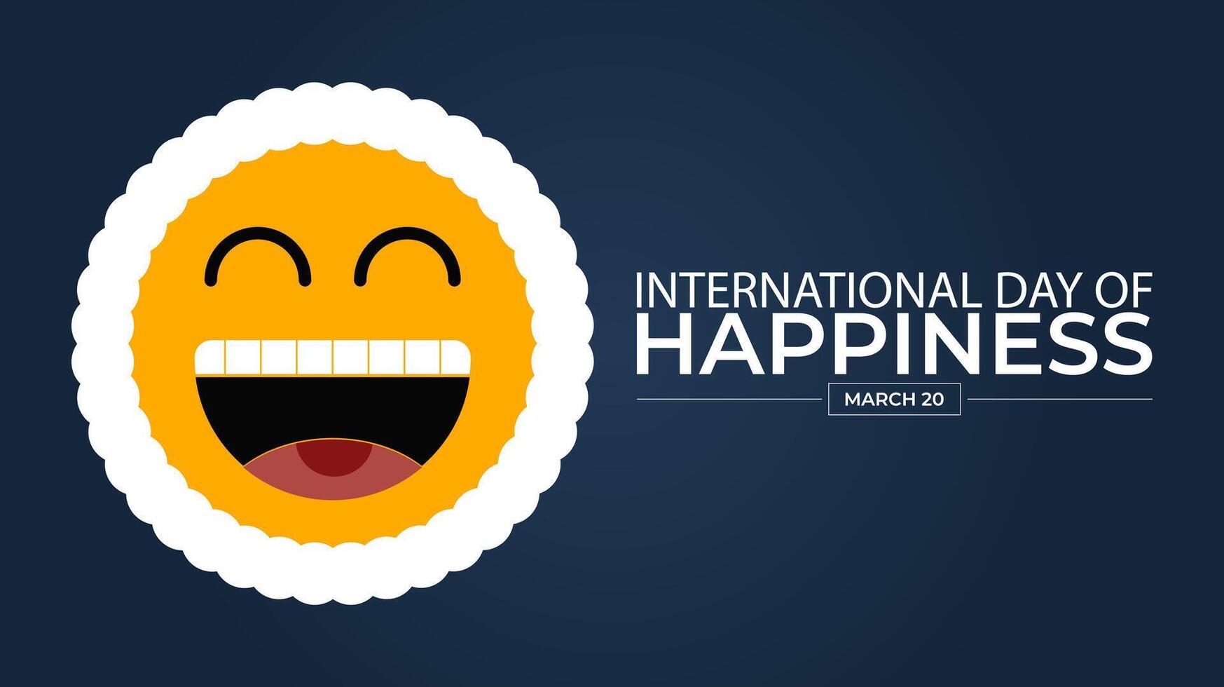 Smiles Around the World International Day of Happiness vector