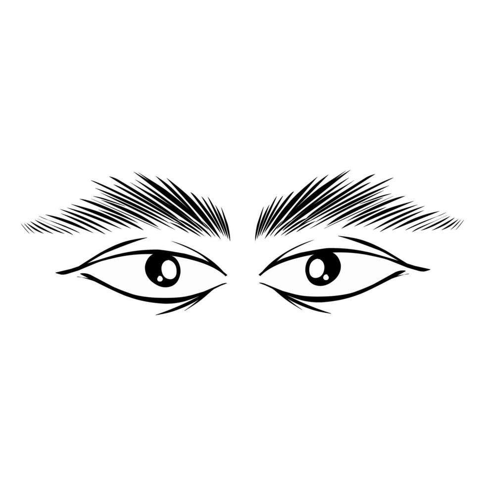 An eye with a focus on lines, shapes, and textures vector