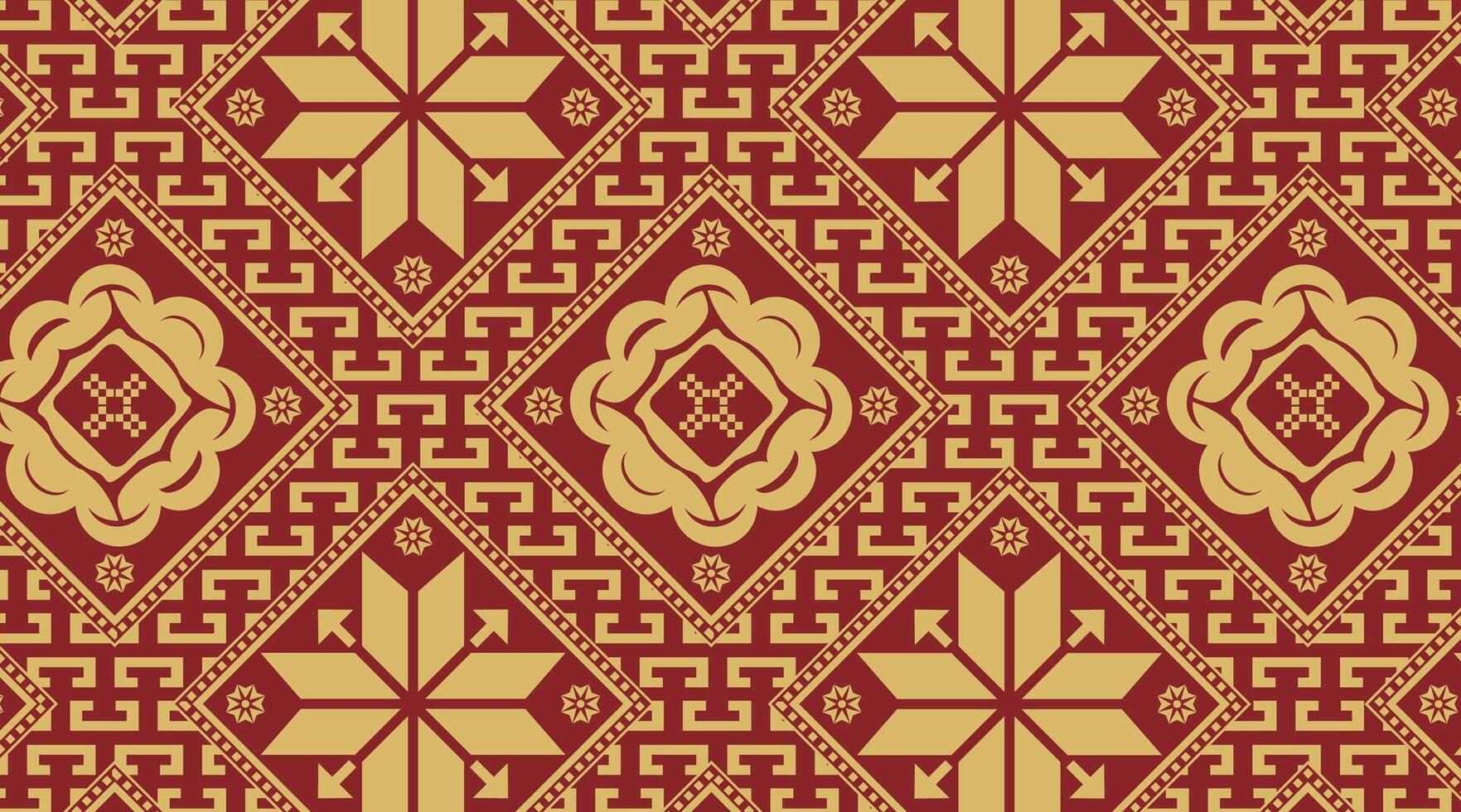 elegant batik songket Pattern template vector