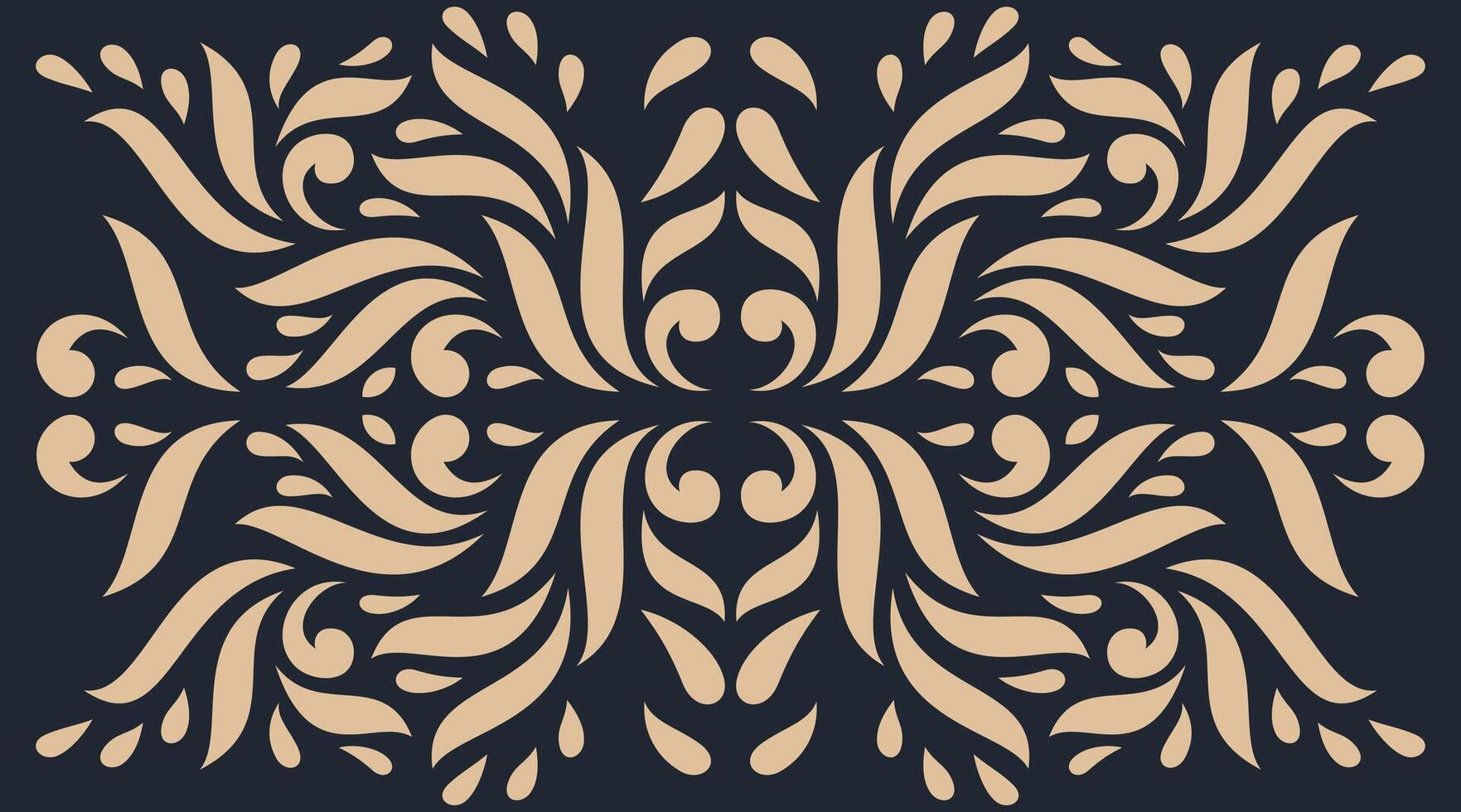 Elegant Damask Pattern Design template vector
