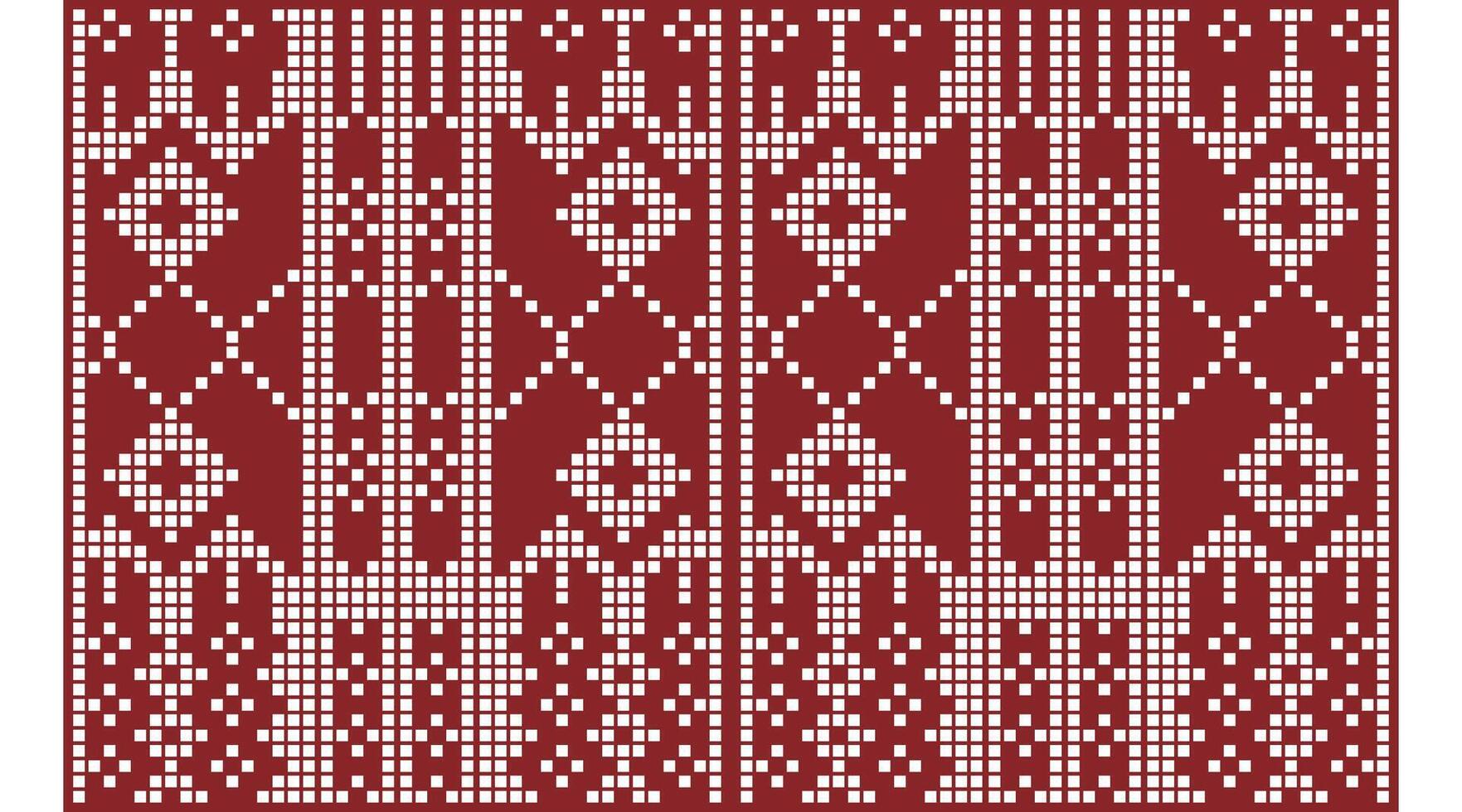 pixel ulos batak Pattern template vector