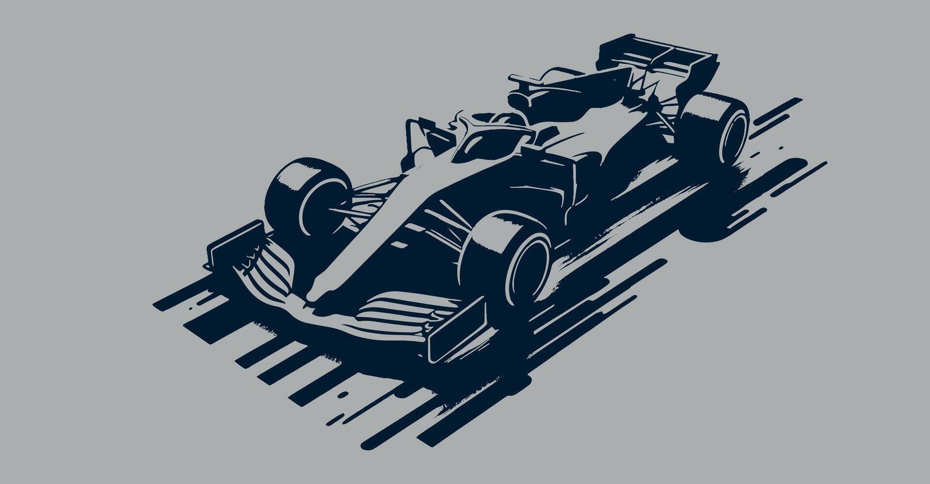 A racing car on a gray background vector