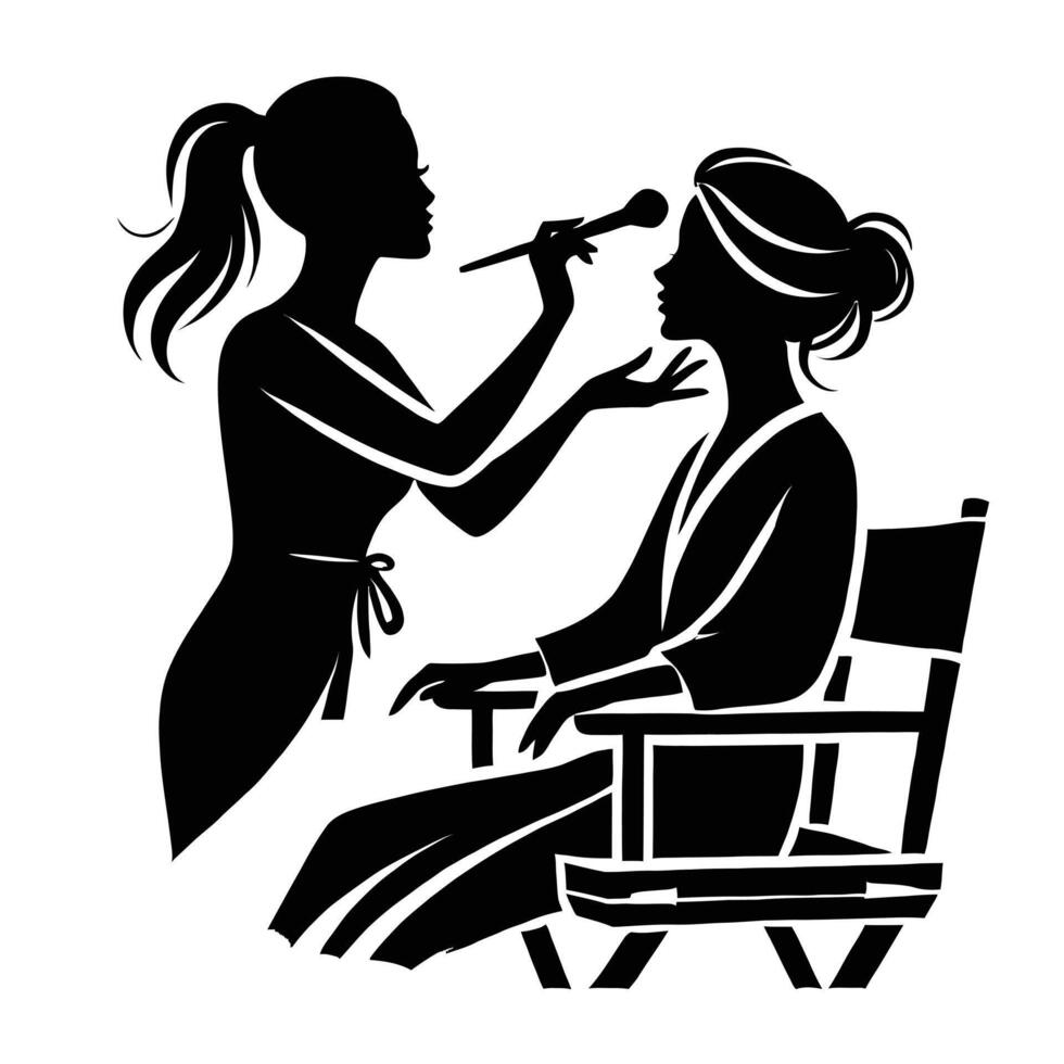 Makeup artist illustration vector