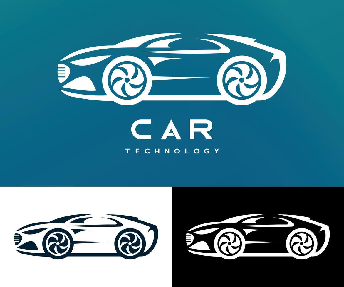 Future modern car technology logo vector