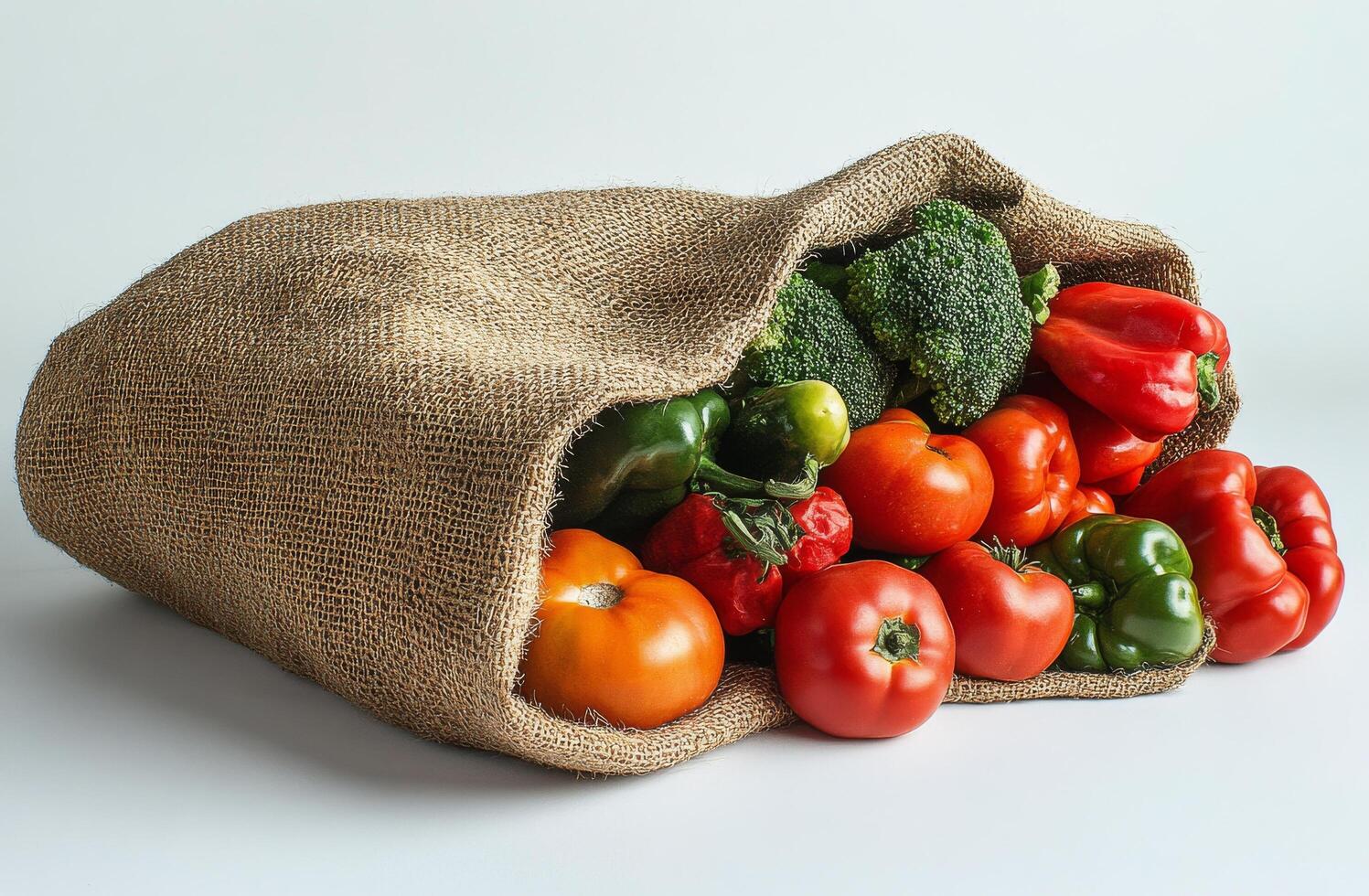 A bag filled with vegetables photo