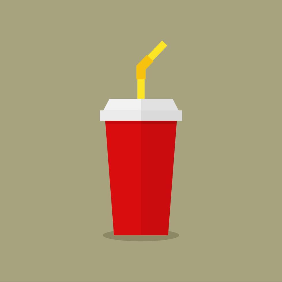 Fast food drink flat design style vector