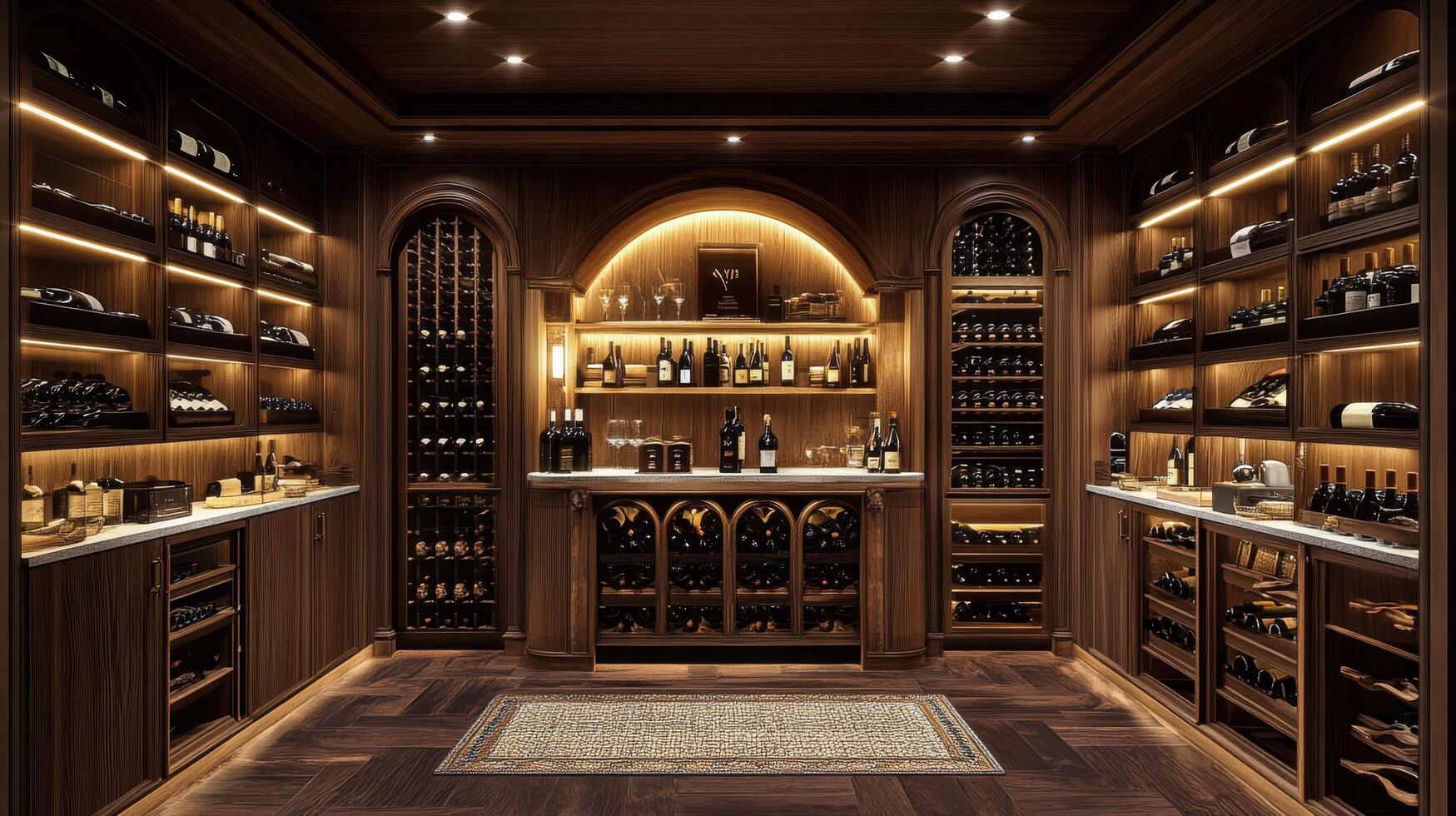 A wine cellar with lots of wine bottles photo